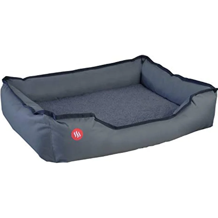 Glovii Beheiztes Haustierbett GPETB – Elektrisches Heizbett für Hunde & Katzen – Kohlefaser-Heizelemente, Waschbar, 80 x 60 cm, Grau – Bild 1