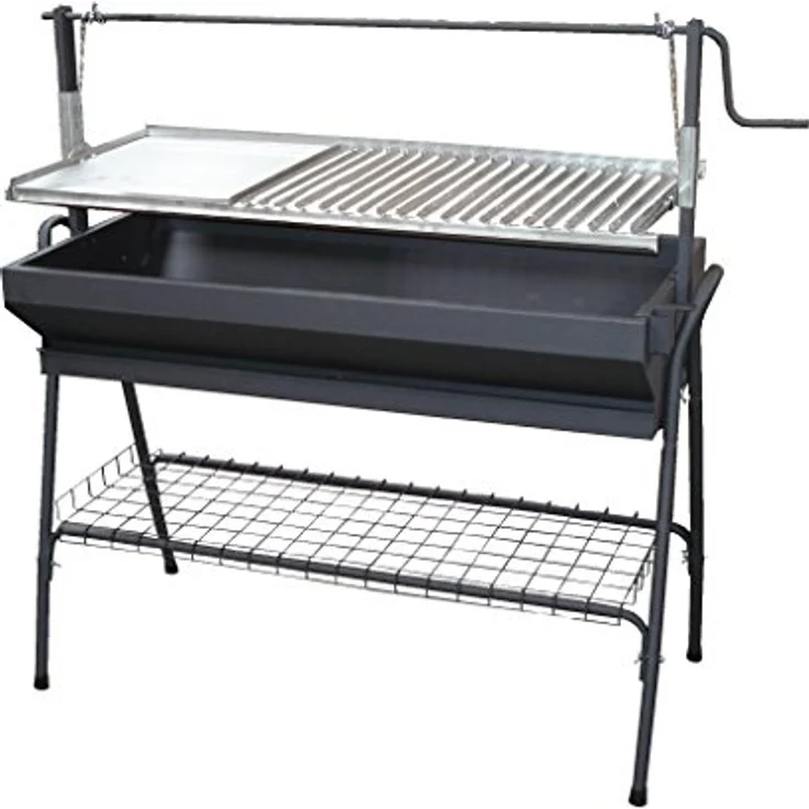 Imex El Zorro 71764 Holzkohlegrill mit Holzkohlegrillrost und Heber, Schwarz, 80 x 50 x 115 cm – Bild 2