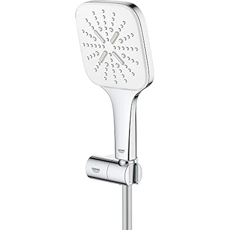 Grohe Rainshower SmartActive 130 Cube Wandhalterset, 3 Strahlarten, 9.50 l/min, Silber – Bild 3