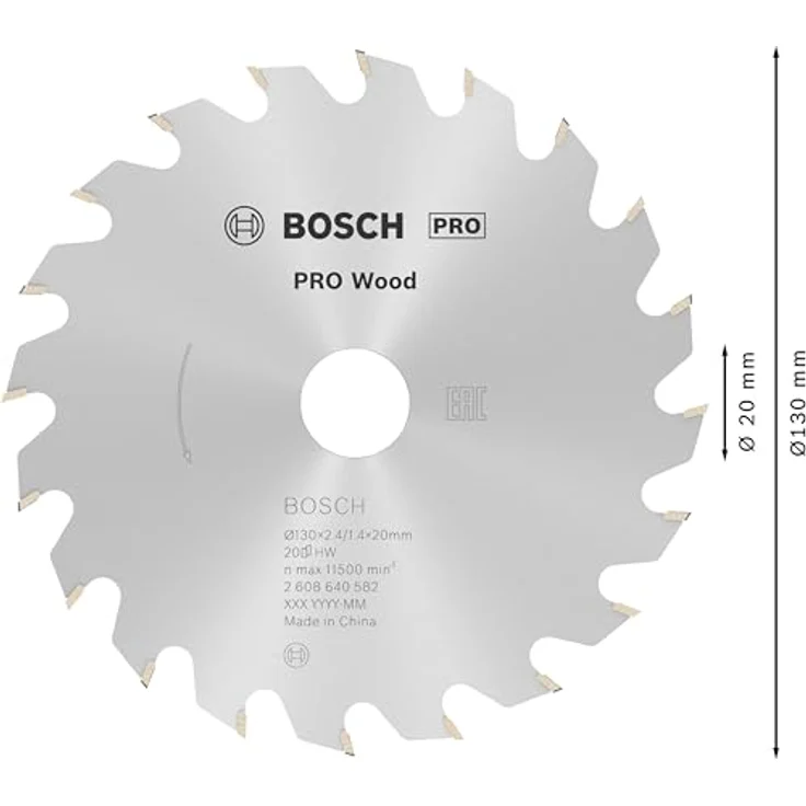 Bosch Professional Kreissägeblatt Optiline Wood (für Holz, 130 x 20 x 2,4 mm, 20 Zähne, Zubehör Kreissäge) – Bild 3
