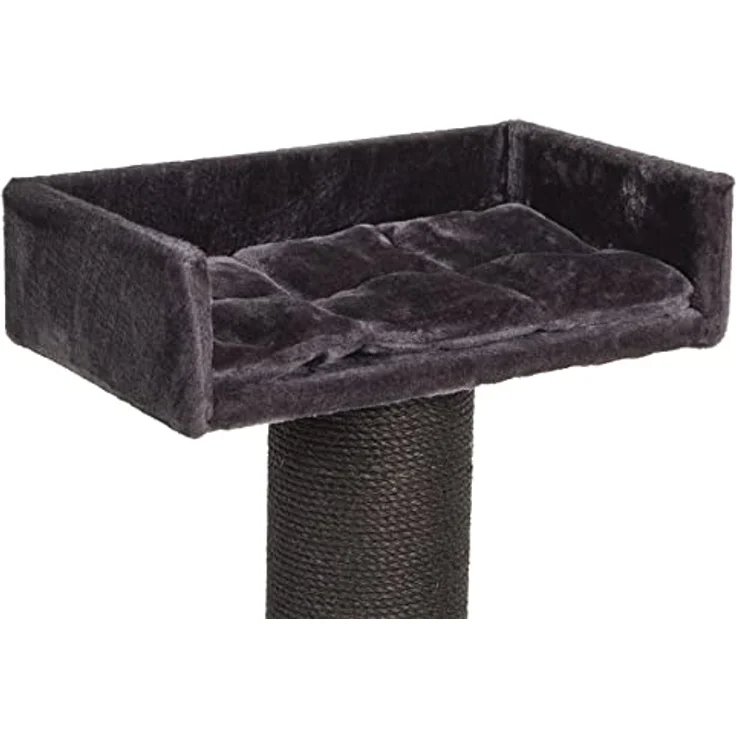 CanadianCat Company | Kratzbaum Cavell stabil 106 cm für große Katzen | 20 cm Sisalstämme mit 8 mm dickem Sisalseil | 600g Plüsch | Kratzbaum für schwere Main Coon | grau – Bild 5