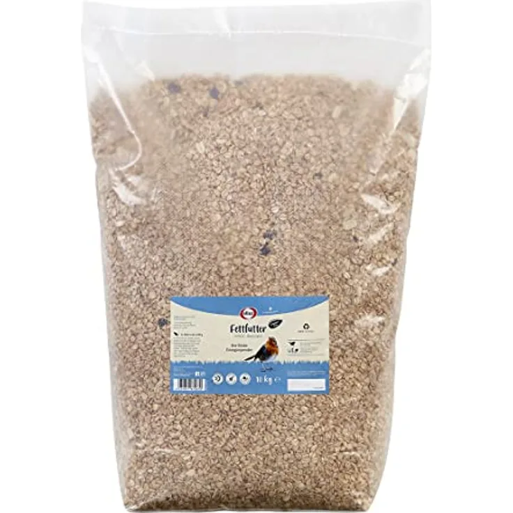 Elles Fettfutter 10kg I Energiespender mit 100% natürlichen Zutaten | Ganzjähriges Wildvogelfutter für prächtige Gartenvögel | Schalenfrei | Ideal für Terrasse & Balkon