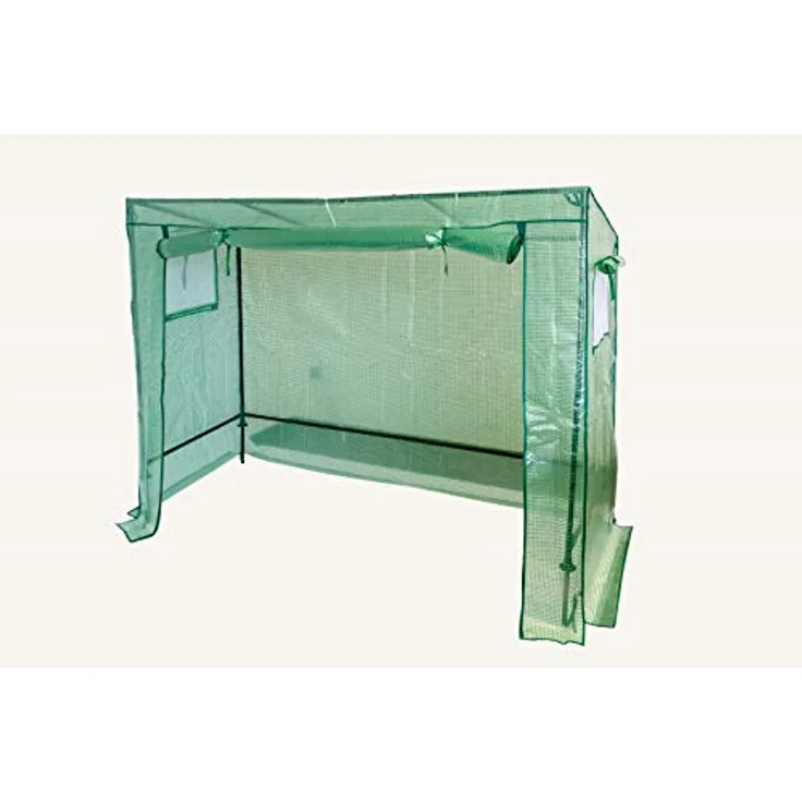 Grindi - Tomaten Gewächshaus Foliengewächshaus mit PVC Folie und Fernster - 200x78x130 Grün - Winterfest Tomatenhaus für Optimales Pflanzenwachstum Aster II
