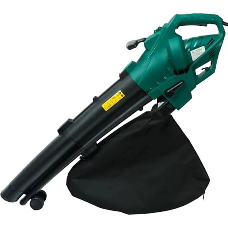 WerkaPro 10388 Laubsauger Häcksler 3000 W Auffangsack 35 l Zentralisierte Steuerung Grün Häckselfunktion 3000 Watt – Bild 3