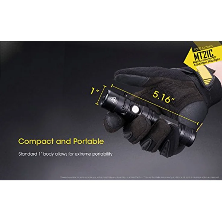 Nitecore MT21C LED-Taschenlampe 90 Grad schwenkbar inklusive Magnet am Lampenschaft – Bild 4