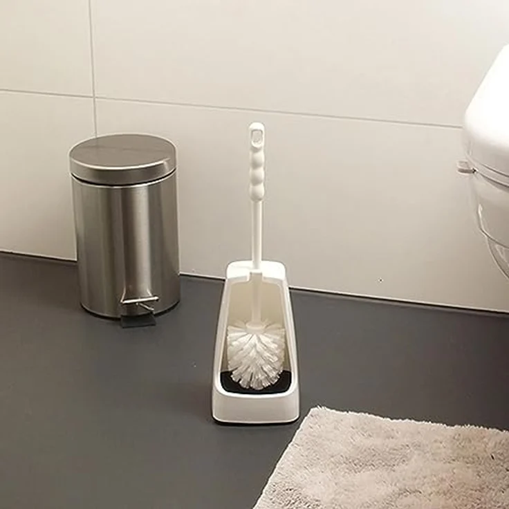 Kela WC-Garnitur Levin aus Kunststoff in weiß, Plastik, 12 x 12 x 38 cm – Bild 2