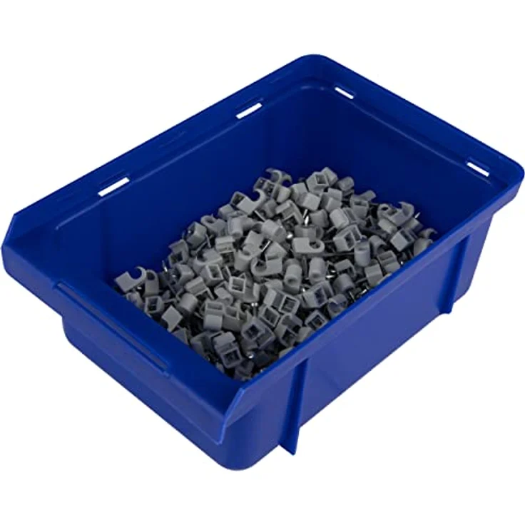 REV 0518094555 Expressschellen, 300 St. Nagelschellen - Kabelschellen, 4-7mm, grau – Bild 3