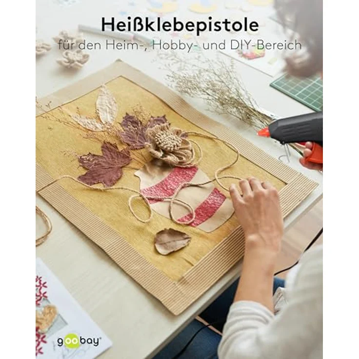 Fixpoint 59176 40W Heißklebepistole für 12mm Klebesticks zum sauberen Kleben den Hobby- und Heimbereich, schwarz – Bild 7