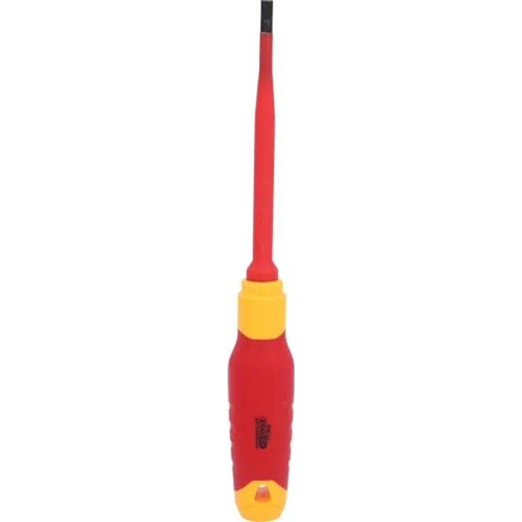 KSTOOLS VDE Schlitz-Schraubendreher 5,5mm, isoliert nach IEC 60900, 2-Komponentengriff, S2-Spezialstahl, brüniert, Gesamtlänge 240mm