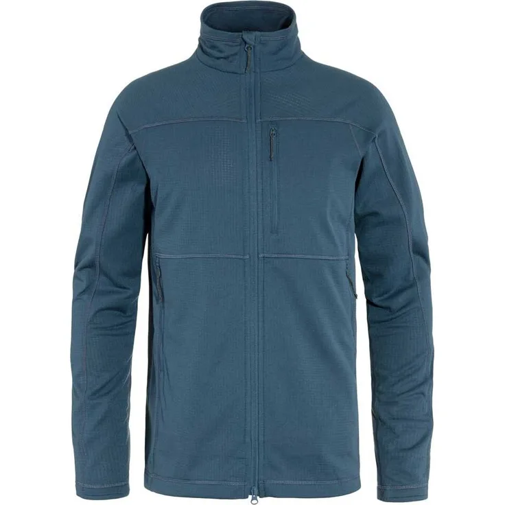 Fjällräven Abisko Lite Fleece Blau L Mann - Leicht, atmungsaktiv, aus recyceltem Polyester