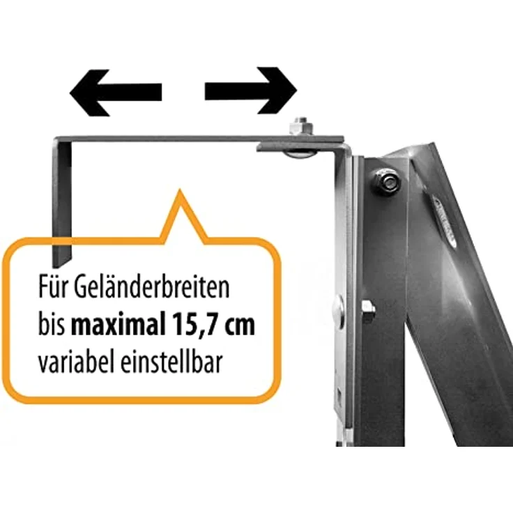 SHP SHP 600-Balkonkraftwerk, Testsieger mit Solarmodul-Halterung, Aluminium und Edelstahl, schwarz – Bild 5