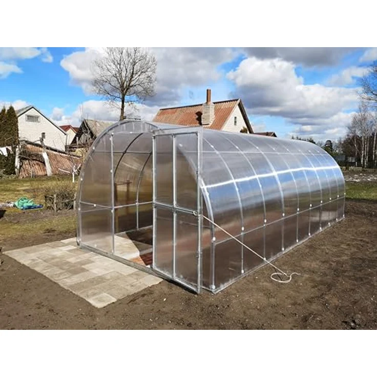 Klasika Gewächshaus KLASIKA Tube 3x6m mit fundamenten und 4mm Polycarbonat, das stärkste Gewächshaus – Bild 5