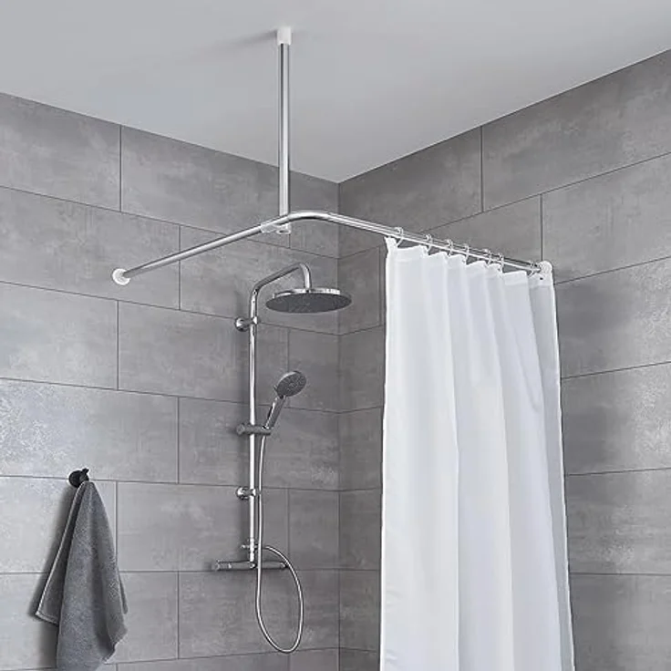 Kleine Wolke Universalstange für Dusche oder Badewanne Ø 25 mm Farbe Chrom 3 Grössen – Bild 4
