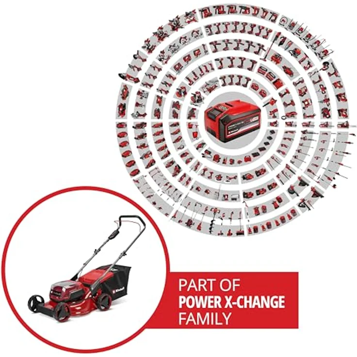 Einhell Akku-Rasenmäher 'GC-CM 36/42 Li BL', geeignet für Flächen bis 400 m², bürstenloser Motor, 50-Liter-Grasfangkorb, zentrale Schnitthöhenverstellung, inklusive Akku und Ladegerät – Bild 2
