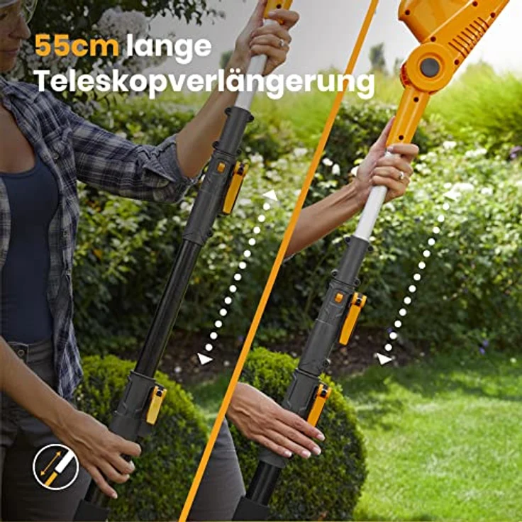 STIGA Multitool MT 100e Kit, Heckenschere und Baumschere mit Teleskopauszug, Für große Höhen und einfaches, schnelles Arbeiten, Inkl. Akku und Ladegerät – Bild 3