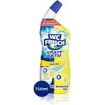 WC Frisch Kraft Aktiv WC-Reiniger Gel Lemon 750ml – Anti-Kalk-Formel, frischer Duft, recycelte Flasche, einfache WC-Rand-Anwendung