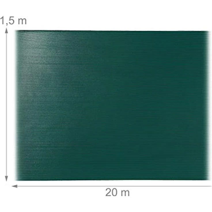 Zaunblende, Sichtschutz für Zaun Balkongeländer, HDPE Gewebe, UV-stabilisiert, wetterfest, 1,5 x 20 m, grün – Bild 5