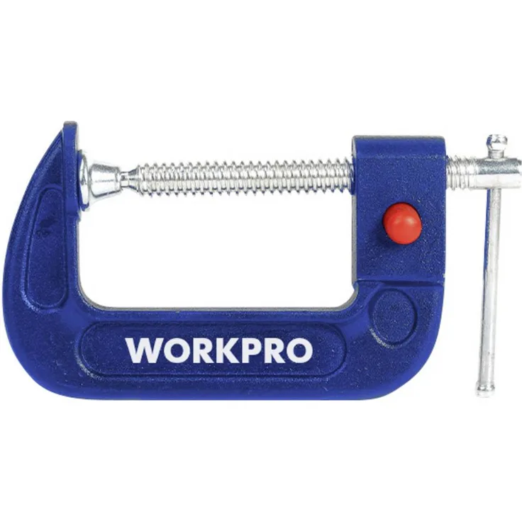 WorkPro Schnellspanner WP232022, Spann-Weite max. 75 mm, Ausladungs-Maße 75 mm