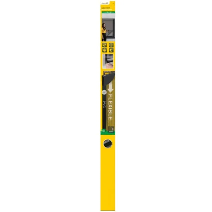 Schellenberg 70481 Fliegengitter Fenster Magnet mit Fiberglasgewebe 130 x 150 cm, flexibler Magnetrahmen ohne bohren, Insektenschutz Fenster inkl. unterstützende Halterungen, Anthrazit