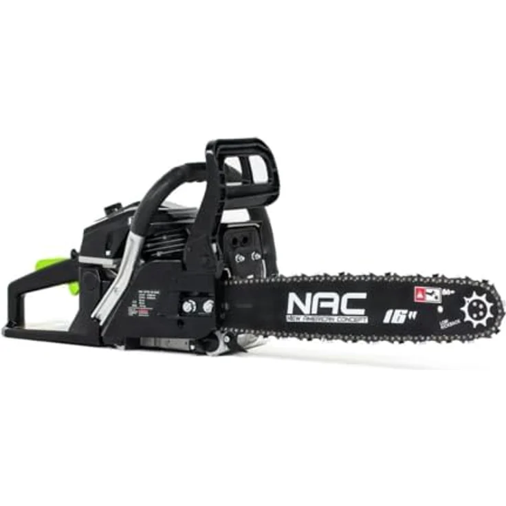 NAC CST45-40-02AC, Benzin Kettensäge mit 45cc Motor, 40cm Schnittlänge, orange – Bild 2
