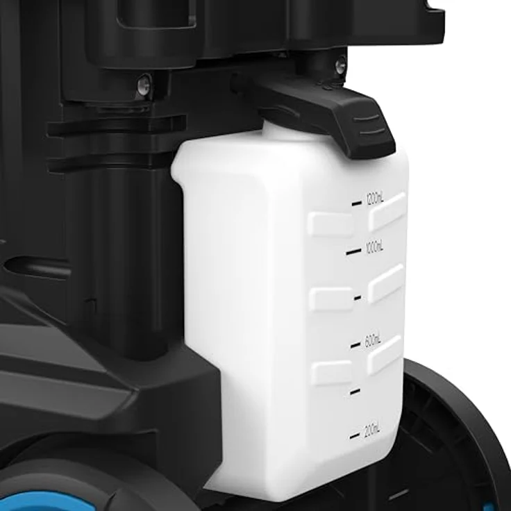 Güde Hochdruckreiniger GHD 2100-165, 2100 W, max. Fördermenge 432 l/h, Komplett-Set mit Vario-Lanze, Dreckfräslanze, Dreiecksbürste & Rundbürste, Auto-Stopp System, verstellbarer Teleskopgriff – Bild 3