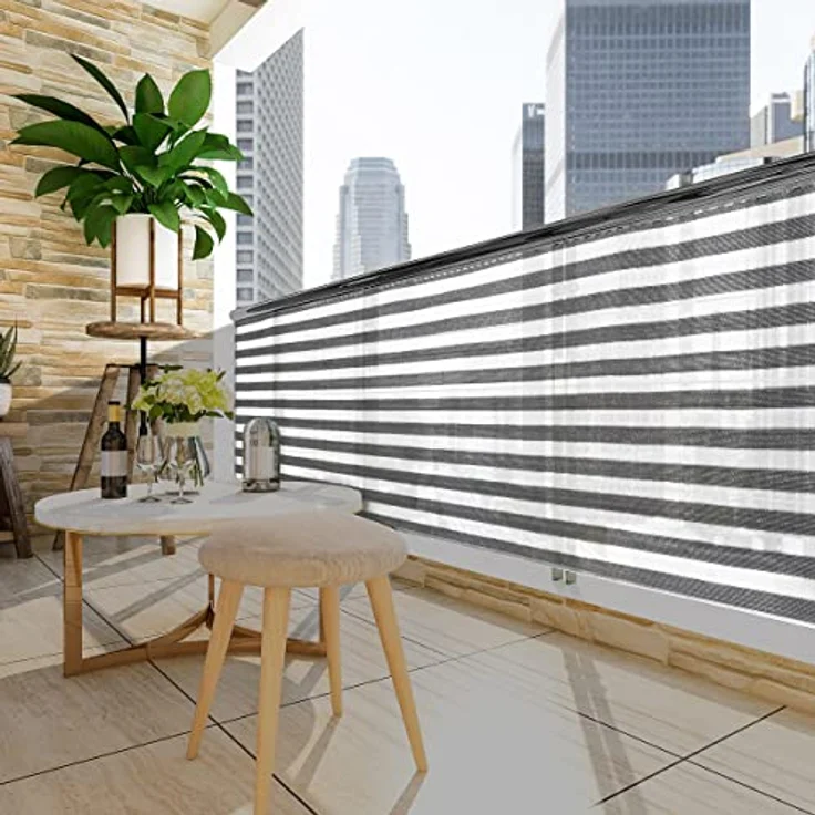 DETEX Zaunblende 85% Beschattungsgrad 10m lang Sichtschutz Zaun Balkon Geländer Schattiernetz Beschattungsnetz Schattennetz Tennisblende Farbauswahl 109189 – Bild 2