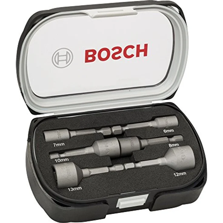 Bosch Professional Steckschlüsseleinsatz-Set 2608551079, 6-teilig, 6-13mm in Kunststoff-Box mit Klarsichtdeckel – Bild 1