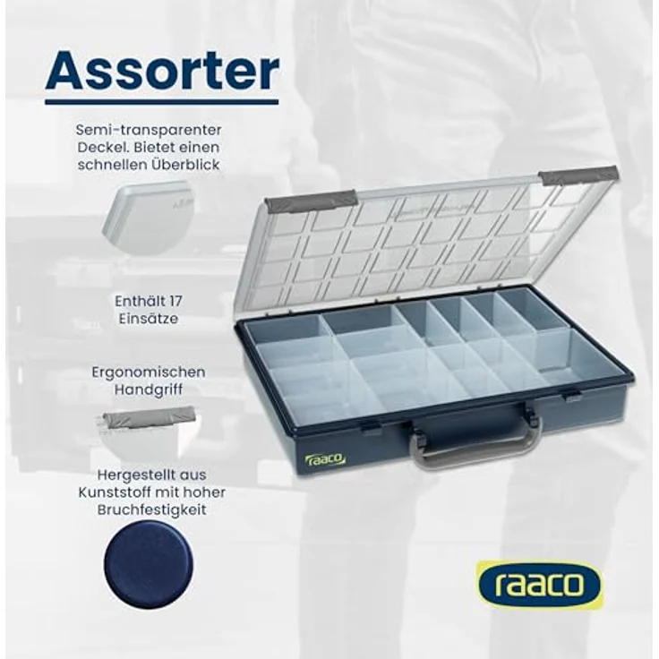 raaco 138604 Sortik. PSC vario-17 Sortimentskasten Assorter 55 4x8-17, dunkelblau – Bild 4