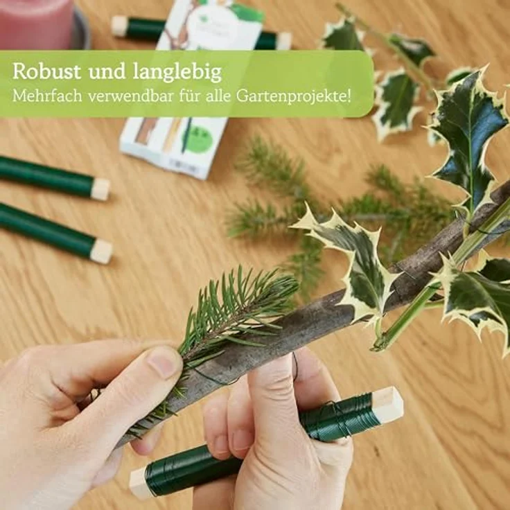 Owngrown Bindedraht Pflanzen 4x20m Garten Draht Und Pflanzenbinder Grün Pflanzen Draht – Bild 5