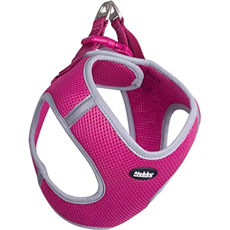 Nobby Mesh Geschirr DELIGHT, himbeere, L: Brust: 40-45 cm, Bauch: 50-55 cm, 25 mm, 1 Stück