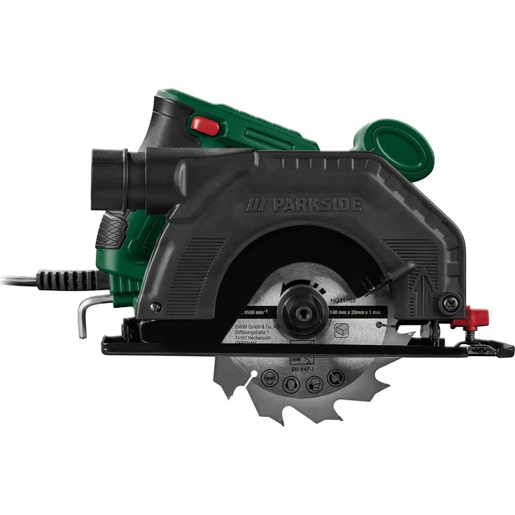 PARKSIDE Elektro Handkreissäge PHKS 750 A1, 750W mit stufenlos einstellbarem Schnittwinkel und Parallelanschlag