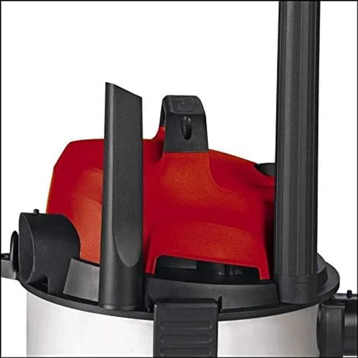Einhell Nass-Trockensauger TC-VC 1820 SA (20 L, 3tlg. Kunststoffrohr, 150 cm Saugschlauch, Blasanschluss, 4 Lenkrollen, Zubehörhalterung, Schmutzfangsack, Schaumstofffilter, autom. Gerätesteckdose) Akku beutellos 20 Liter – Bild 3