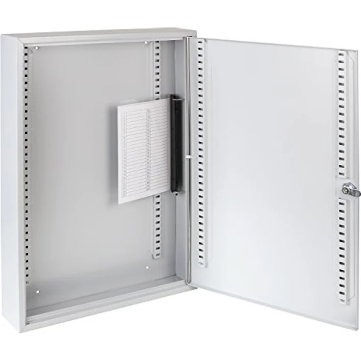 HMF 135100-07 Schlüsselschrank 100 Haken verstellbare Hakenleisten, 55,0 x 38,0 x 8,0 cm, lichtgrau, inkl. 100 Schlüsselanhänger – Bild 5