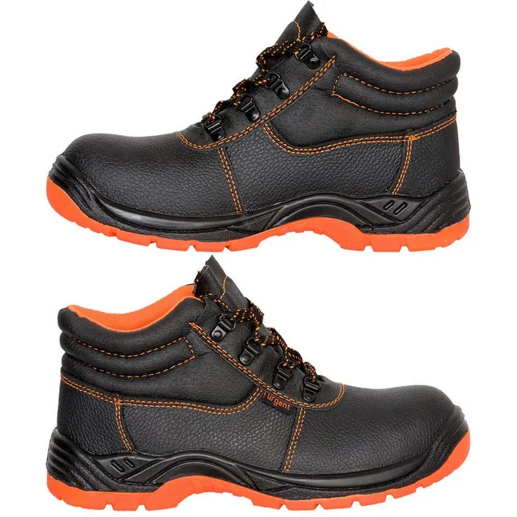 Urgent Arbeitsstiefel S1, Sicherheitsstiefel mit Stahlkappe, Größe 37, schwarz