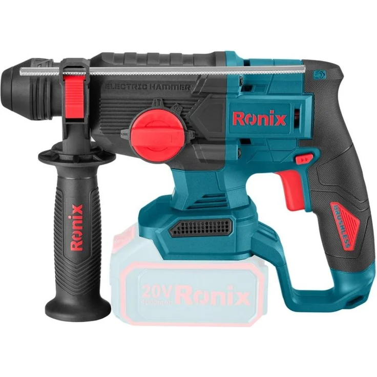 Ronix Akku Bohrhammer 8678C, 2,5 J SDS-Plus mit bürstenlosem Motor und ergonomischem Softgriff