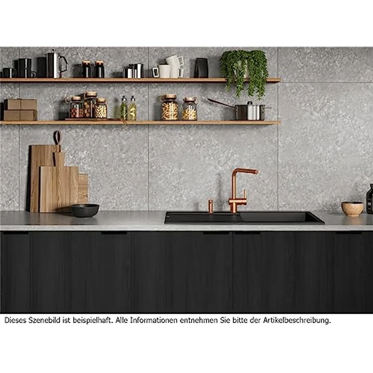 FRANKE Neo Küchenarmatur 115.0628.204, Massiv-Edelstahl radial gebürstet, 180° Schwenkbereich, Laminarstrahl und EasyInstallation – Bild 2