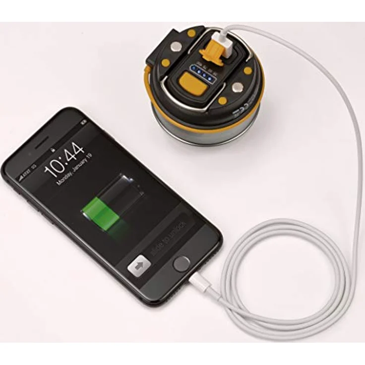 Brennenstuhl Akku LED Outdoor Leuchte OLI 0300 A (Campingleuchte für außen 350lm / Campinglampe mit bis zu 70h Leuchtdauer, Lampe zum campen inkl. USB-Powerbank, zusätzlich SOS- und Blink-Funktion) – Bild 5