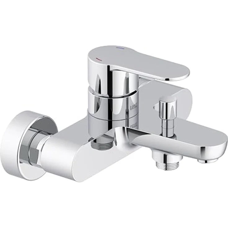 Lenz CALISTA Wannenarmatur chrom, hochwertige keramische Markenkartusche, spritzfreier Wasserstrahl, Anschluss für Brauseschläuche 1/2" – Bild 3