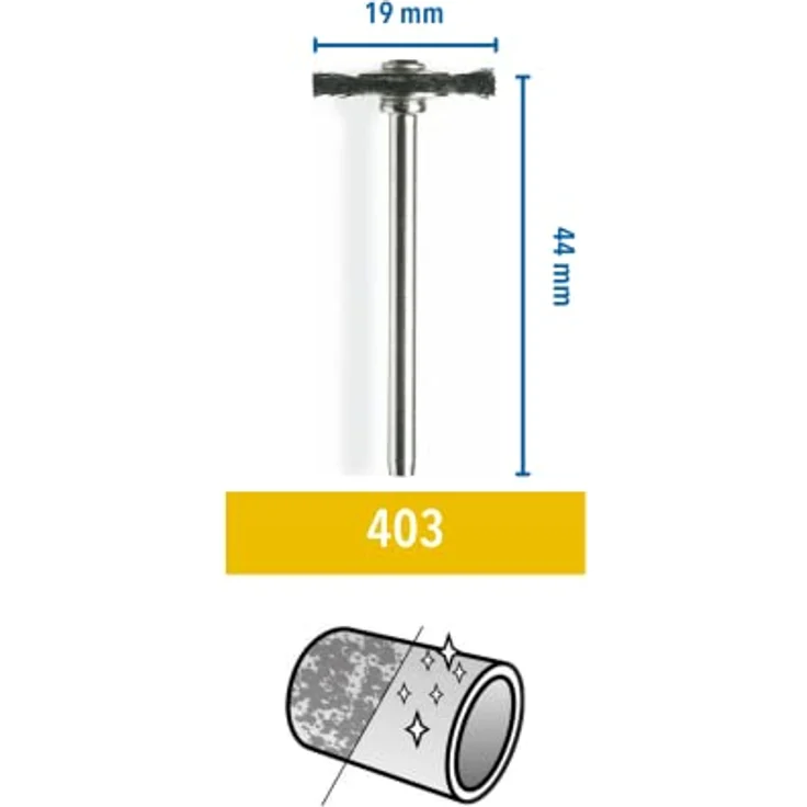 Dremel 403 Borstenbürste, Durchmesser 19 mm, 2 Stück, 26150403JA – Bild 2