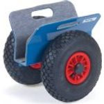 Fetra 4156 Plattenroller mit Klemmbacken, Tragkraft 250 kg, schwenkbare Lenkrollen