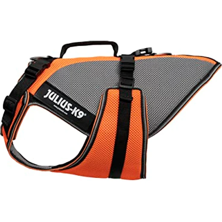 JULIUS K-9 Multivest, Größe: S, UV Orange, vielseitiges Hundegeschirr mit Schwimmeinlagen – Bild 2