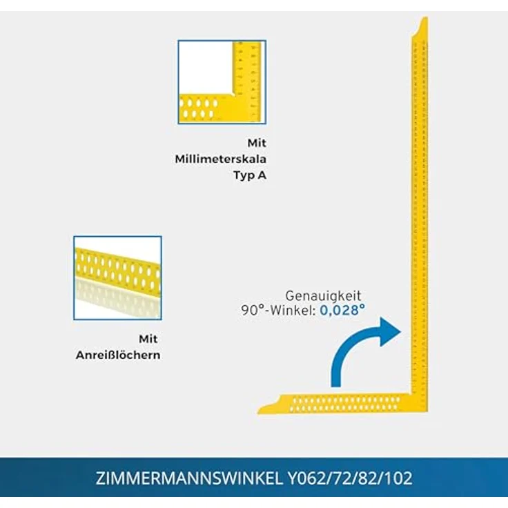 Hedue Zimmermannswinkel 800mm mit Anreissl. - Preisvergleich – Bild 3