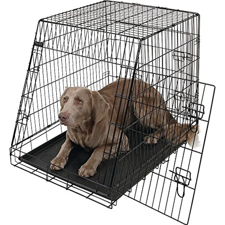 Kerbl 81367 Gittertransportbox, klappbar, 76 x 54 x 64 cm, 2 Türen, schwarz – Bild 5