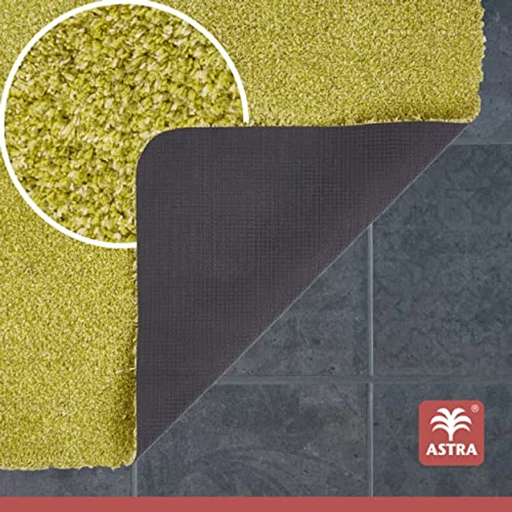 ASTRA waschbarer Fußabstreifer Baumwolle – saugstarker Sauberlauf Entra – rutschfeste Matte – (60 x 75 cm – grün) – Bild 5