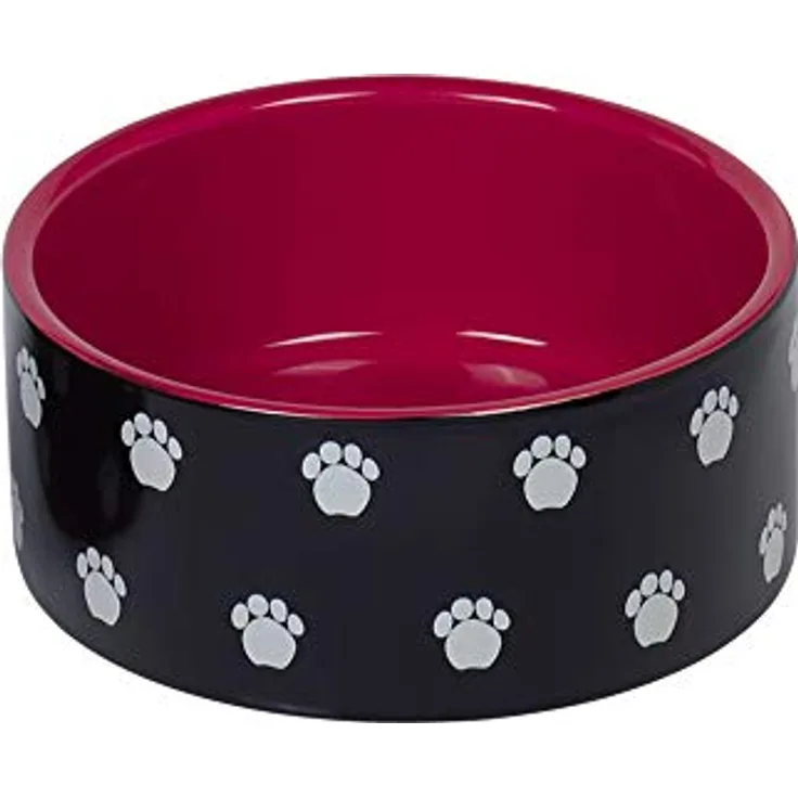 Nobby Keramik Napf Pata, schwarz/rot Ø 15 x 6 cm, 0,55 l, 1 Stück