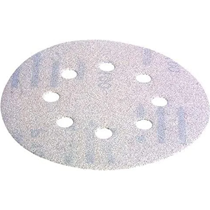 Makita P-33370, Schleifscheiben mit Velcro, 125 mm, Körnung 100, 10 Stück, antistatische Oberfläche, für Holz und Stahl, 8 Löcher mit Staubabsaugung – Bild 1