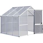 KGT Gewächshaus Enzian III, 267 x 227 x 227 cm, 6 mm Wandstärke, Aluminium pressblank