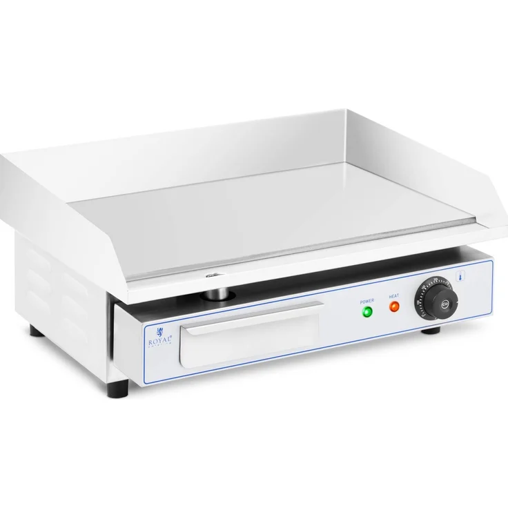 Royal Catering Elektrogrill Elektro Grillplatte Griddleplatte Bratplatte 550 x 400 mm glatt 3.000 W