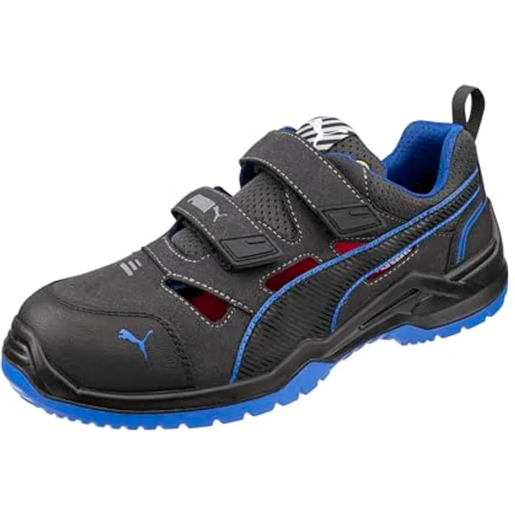 ISM Sicherheitssandale NEODYME BLUE LOW, S1PS ESD FO SR, flexibler FAP®-Durchtrittschutz, Gr. 42 Weite 11, schwarz/blau