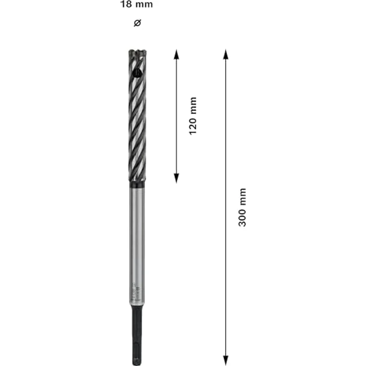 Bosch PRO SDS plus Armierungsbohrer, 18 mm Durchmesser, 120 mm Arbeitslänge, für Stahlbeton und Armierungsschneider – Bild 3
